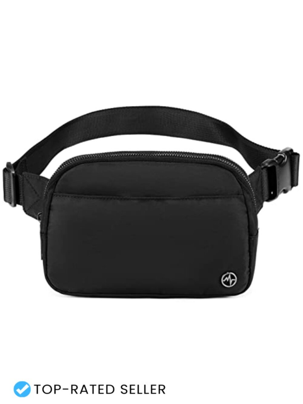 Nylon Fanny Pack Belt Bag 5 Zipper Pockets Adjustable Strap Hands Free